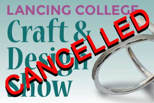 text banner stating Lancing event cancelled