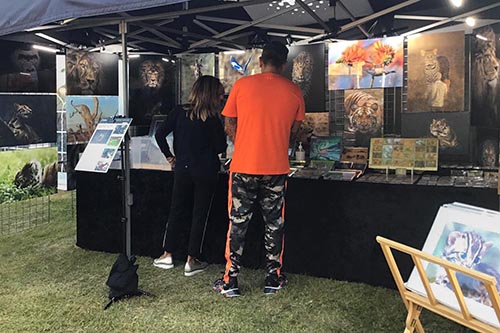 ashley Vincent watching over customers at the Late Summer Market in Hythe