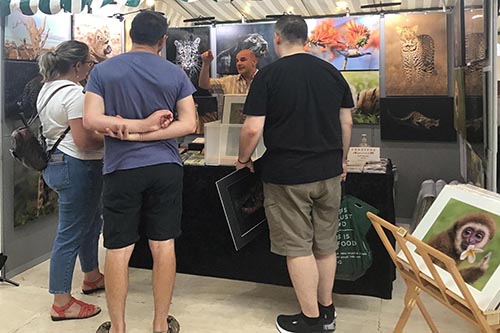 Ashley Vincent engaging with customers at the 2022 Milton Keynes Handmade & Vintage Summer Show