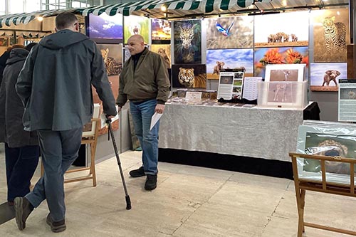 Ashley Vincent engaging with customers at the 2024 Milton Keynes Handmade & Vintage Spring Show