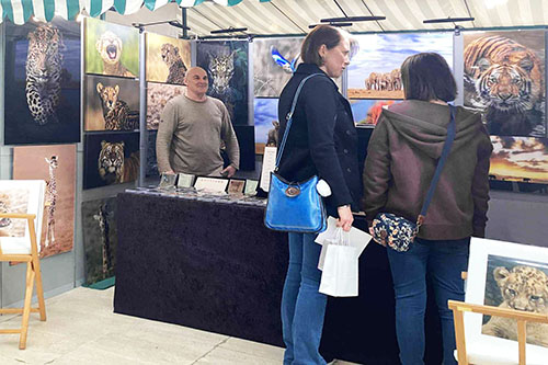 Ashley Vincent with customers at the 2025 Milton Keynes Handmade & Vintage Summer Show